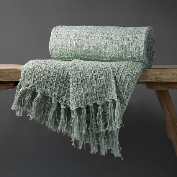 Sage_Green_Premium_125_X_150_Cm_Cotton_Waffle_Throw_Blanket_Soft_&_Cozy_Sofa_And_Couch_Accent_Trending_Home_Decor_Essential_For_Extra_Comfort_Relaxation_And_Style_Sage_(Pack_Of_1)