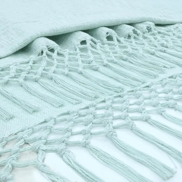 Light_Blue_Cotton_Throw_Blanket_With_Macrame_Tassels_For_3_Seater_Sofa_Ideal_For_Your_Home_Living_Room_Sofa_Bed_Chair_Picnic_&_Used_For_Gift_50X70_Cm_Light