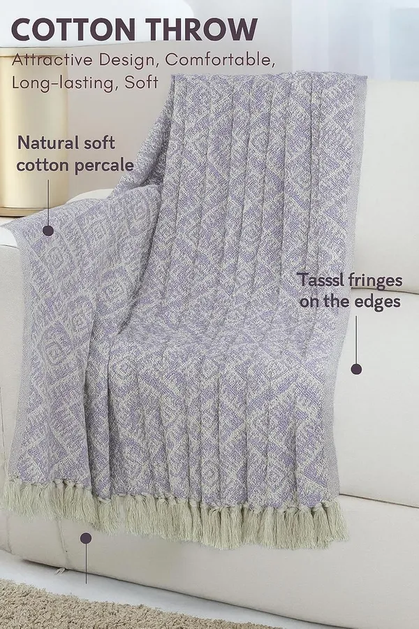 Light_Purple_Lavender_Pure_Cotton_Throw_For_3_Seater_Sofa_Cotton_182X248_Cm_Light_Purple_Throw_For_Sofa_Bed_Chair_&_Travel_Ideal_For_All_Season_(Pack_Of_1)