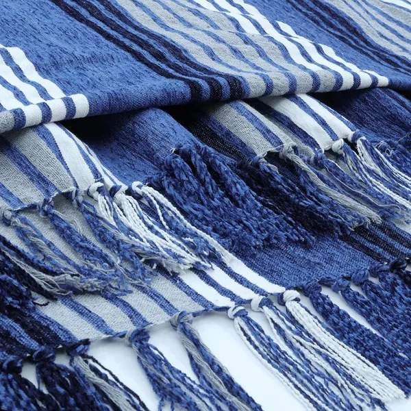 Blue_Handwoven_Striped_Pure_Chenille_Throw_Blanket_For_3_Seater_Sofa_140X190_Cm_Throw_For_Sofa_Bed_Chair_&_Travel_Ideal_For_All_Season_Pack_1