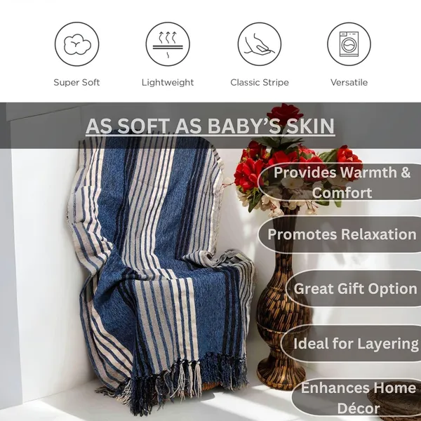 Blue_Handwoven_Striped_Pure_Chenille_Throw_Blanket_For_3_Seater_Sofa_140X190_Cm_Throw_For_Sofa_Bed_Chair_&_Travel_Ideal_For_All_Season_Pack_1