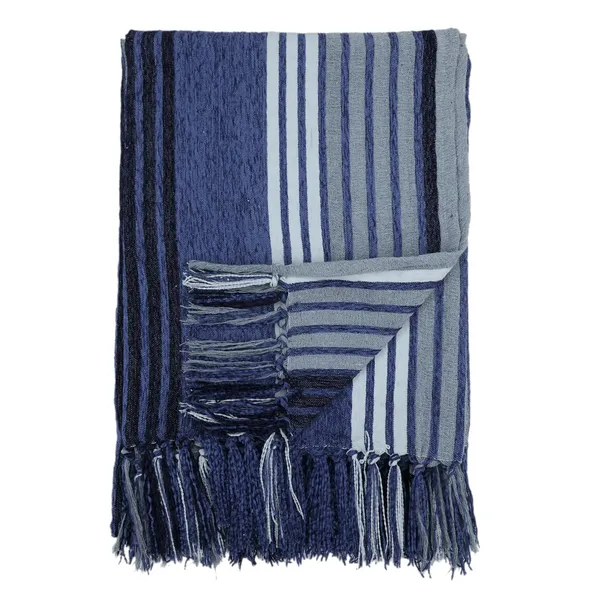 Blue_Handwoven_Striped_Pure_Chenille_Throw_Blanket_For_3_Seater_Sofa_140X190_Cm_Throw_For_Sofa_Bed_Chair_&_Travel_Ideal_For_All_Season_Pack_1