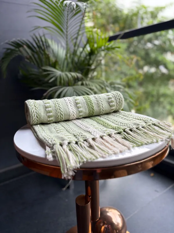 Green_Cotton_Designer_Table_Runner_14X72Ines__Black_Decor_For_Dining_Tableshandcrafted_Quality_(Pack_Of_1)
