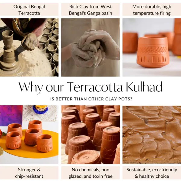 Terracota_Clay_Glass_Set_|_Brown_Hand-Painted_Warli_Art_Design_|Traditional_Indian_Style,_Eco-Friendly_Clay_Glass_Set