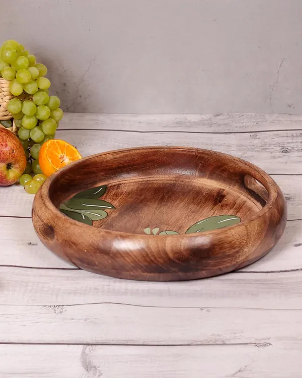 Brown_Round_Serving_Acacia_Wooden_Tray_With_Handles_(30.48_X_30.48_X_4.06_Cm)