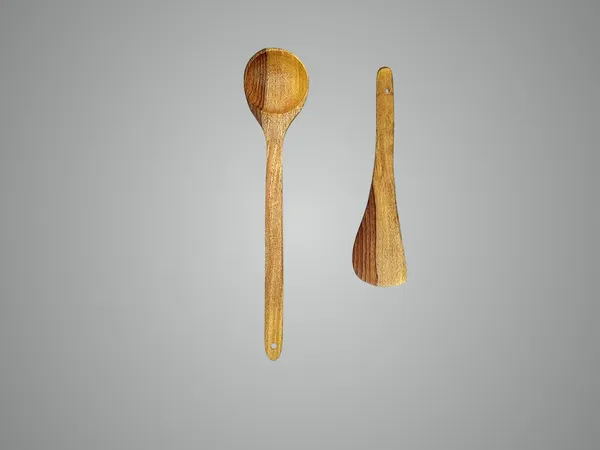 Brown_Wooden_Handmade_Kitchen_Cooking_Spatula_Non_Stick_Serving_Set_Of_2_|_1_Serving_Spoon,_1_Mixing_Spoon