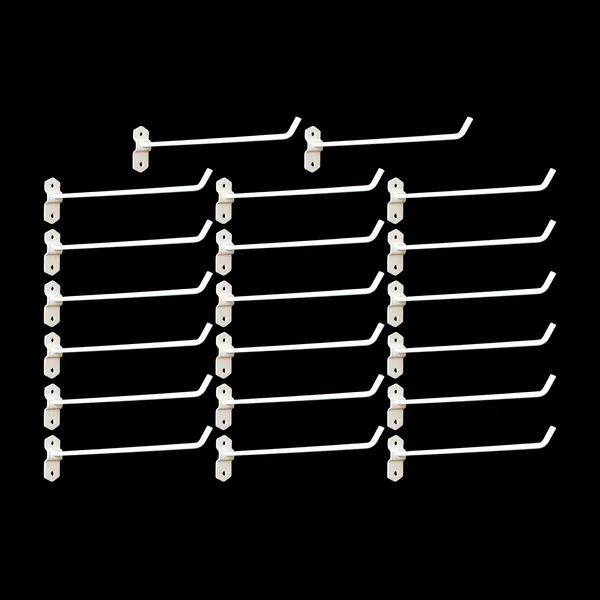 White_Wall_Mount_Display_Hook_In_Grooved_Base_For_Showroom_Organising,_Mobile_Shops,_Grocery_Stores_(Pack_of_20)