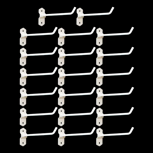 White_Wall_Mount_Display_Hook_In_Grooved_Base_For_Showroom_Organising,_Mobile_Shops,_Grocery_Stores_(Pack_of_20)