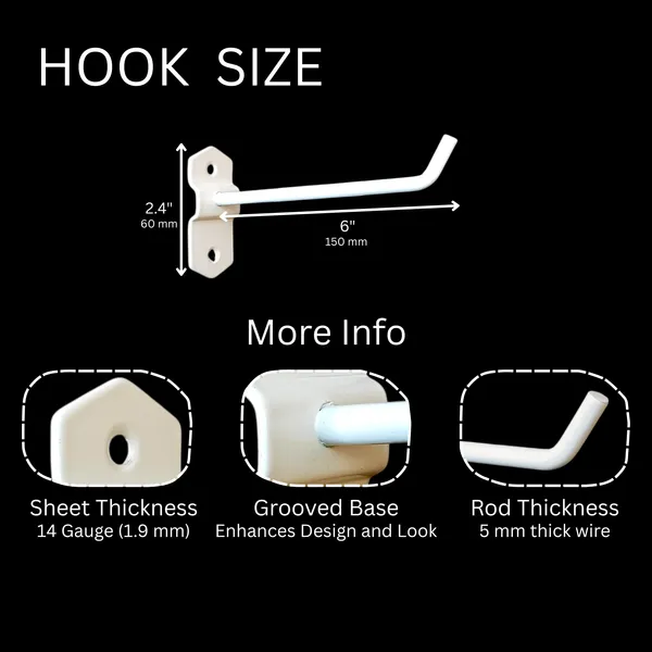 White_Wall_Mount_Display_Hook_In_Grooved_Base_For_Showroom_Organising,_Mobile_Shops,_Grocery_Stores_(Pack_of_20)
