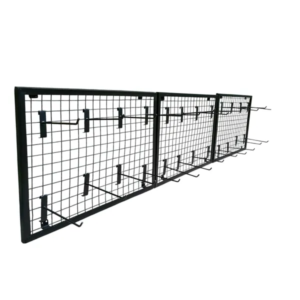 Black_Angled-Frame_Display_Panel_2'x1.5'_(3_Pcs)_With_6"_Hooks_(16_Pcs)_&_8"_Hooks_(14_Pcs)