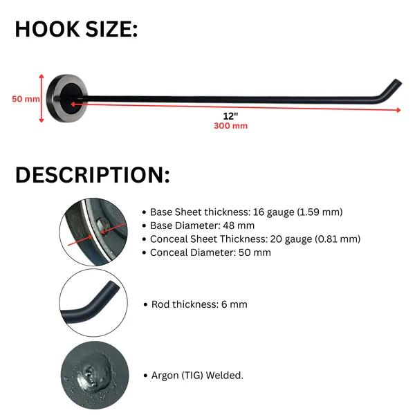 Black_Wall_Mount_Display_Hook_In_Concealed_Base_For_Organising_And_Display_Hanging_[Pack_of_10]