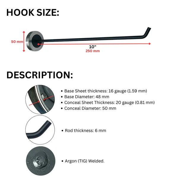 Black_Wall_Mount_Display_Hook_In_Concealed_Base_For_Organising_And_Display_Hanging_[Pack_of_10]