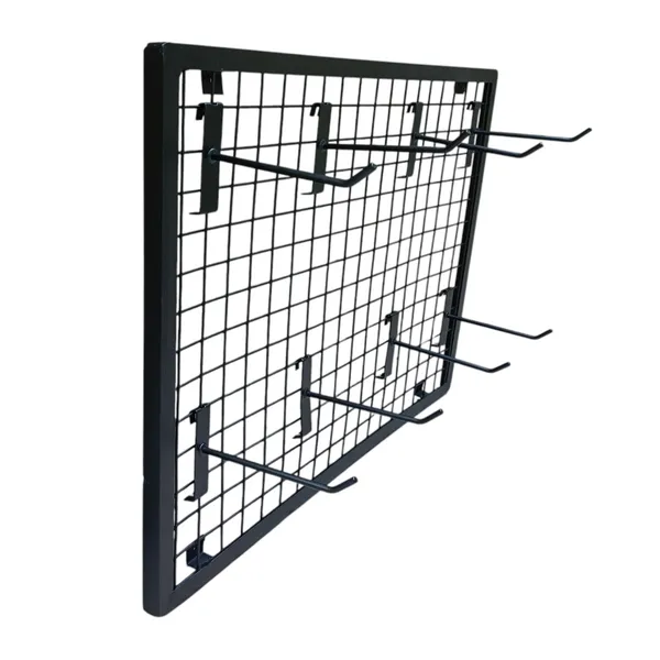 Black_Angled-Frame_Display_Panel_2'x1.5'_(1Pc)_with_8_Hooks_for_hanging_Covers_and_Packets