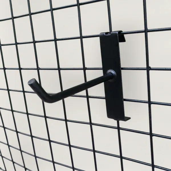 Gridwall_Display_Jaali_Panel_2'x1.5'_(1Pc)_With_8_Mesh_Hooks_Black