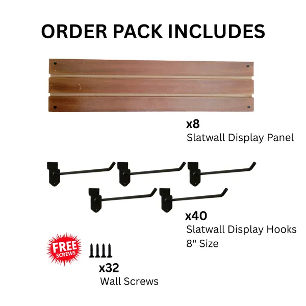MDF_Slatwall_Display_Panel_8_Sq.ft_with_8_Panels_and_40_Hooks