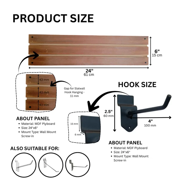MDF_Slatwall_Display_Panel_8_Sq.ft_with_8_Panels_and_40_Hooks