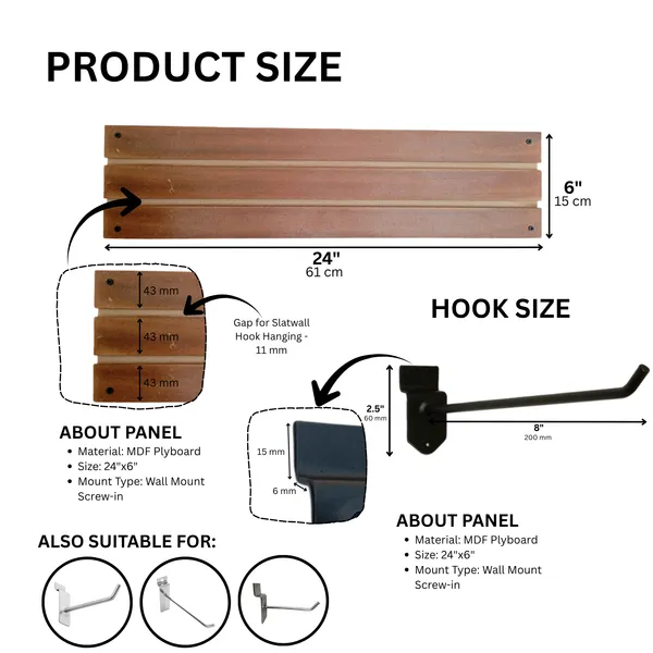MDF_Slatwall_Display_Panel_8_Sq.ft_with_8_Panels_and_40_Hooks