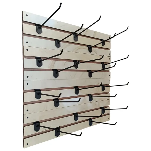 MDF_Slatwall_Display_Panel_Resin_Finish_4_Panels_(4_Sq.ft)_with_20_Hooks