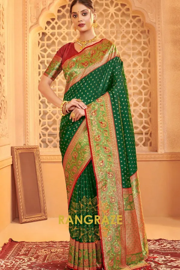 Royal_Green_Banarasi_Silk_Saree_For_Women