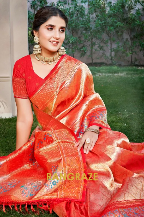 Bridal_Red_Kanjivaram_Silk_Saree_For_Women