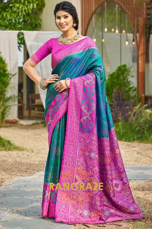 Blue_Banarasi_Silk_Saree_For_Women