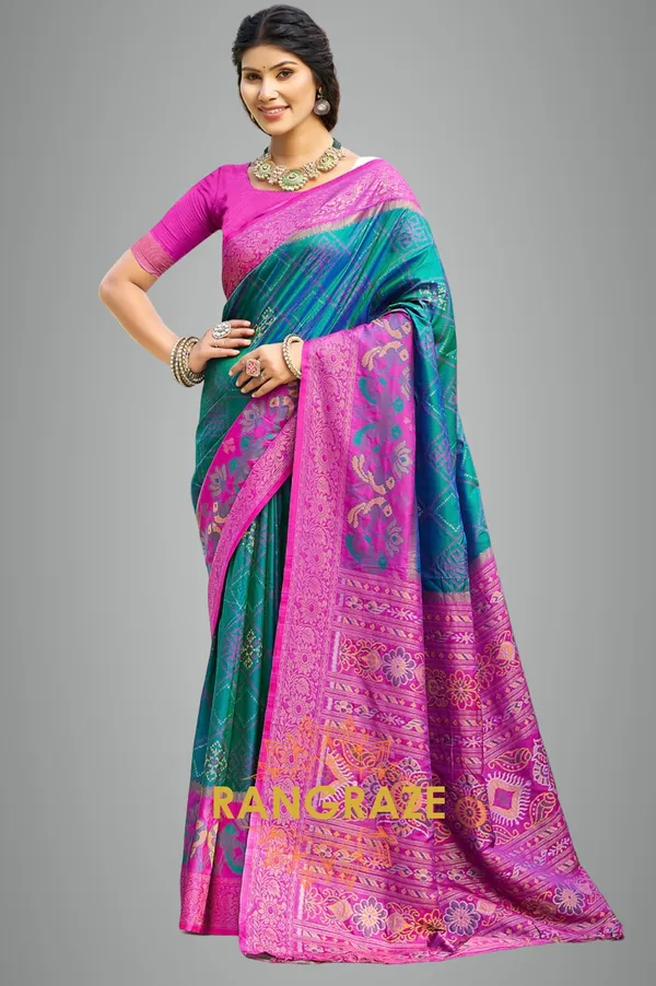 Blue_Banarasi_Silk_Saree_For_Women