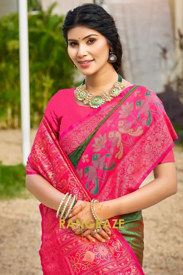 Light_Green_Banarasi_Silk_Saree_For_Women