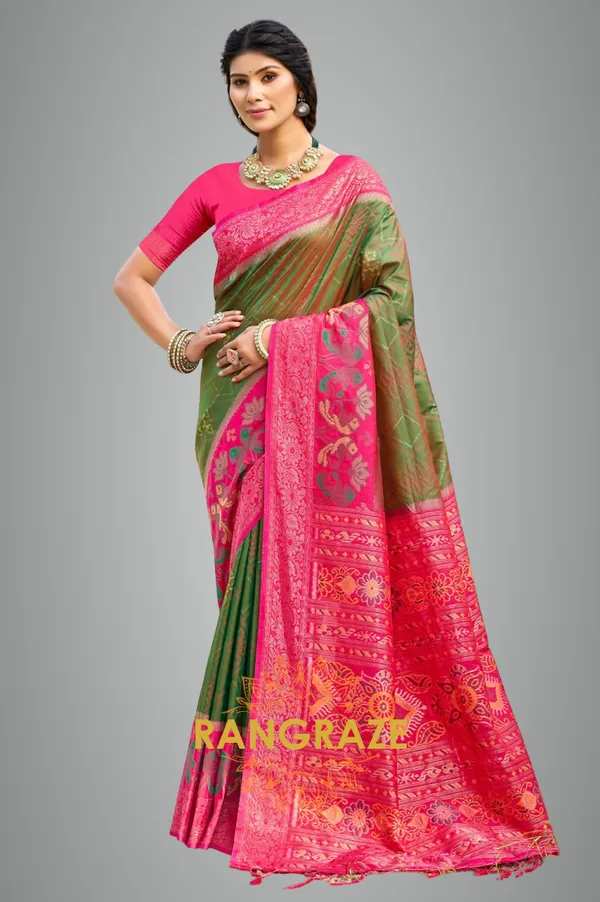 Light_Green_Banarasi_Silk_Saree_For_Women