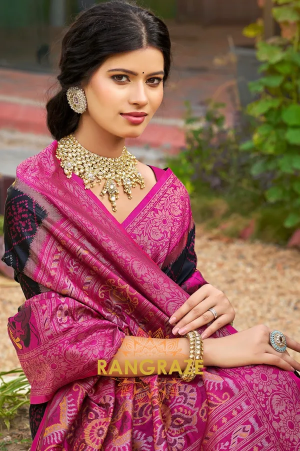 Midnight_Dark_Banarasi_Silk_Saree_For_Women