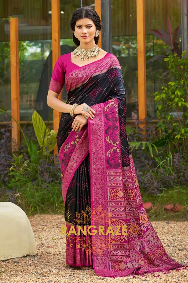 Midnight_Dark_Banarasi_Silk_Saree_For_Women