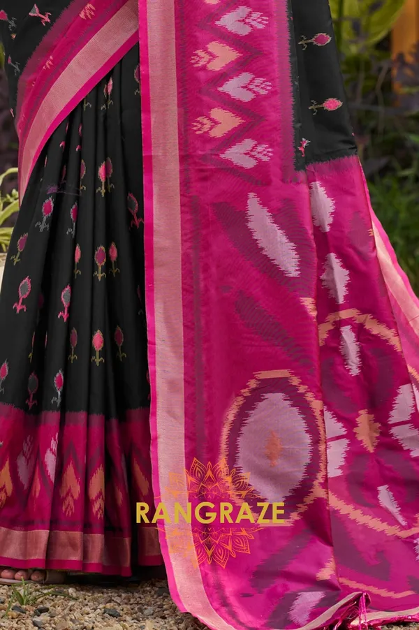 Midnight_Dark_Banarasi_Silk_Saree_For_Women