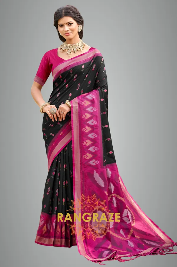 Midnight_Dark_Banarasi_Silk_Saree_For_Women