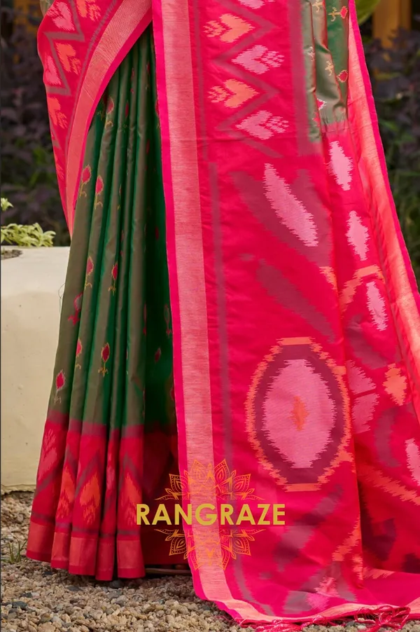 Teal_Green_Banarasi_Silk_Saree_For_Women