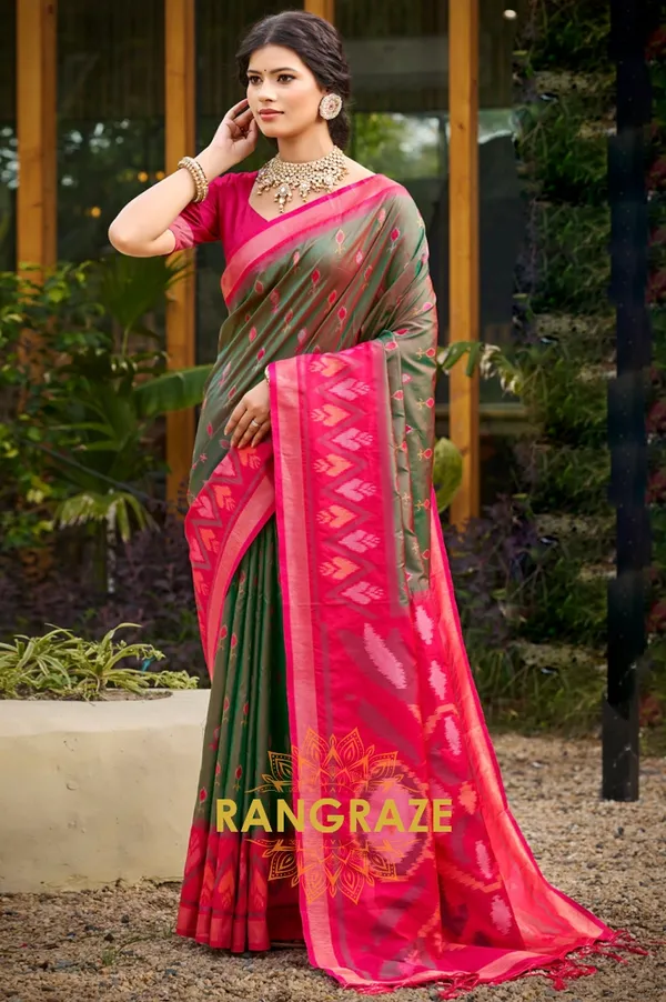 Teal_Green_Banarasi_Silk_Saree_For_Women