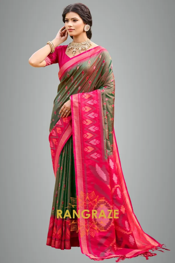 Teal_Green_Banarasi_Silk_Saree_For_Women