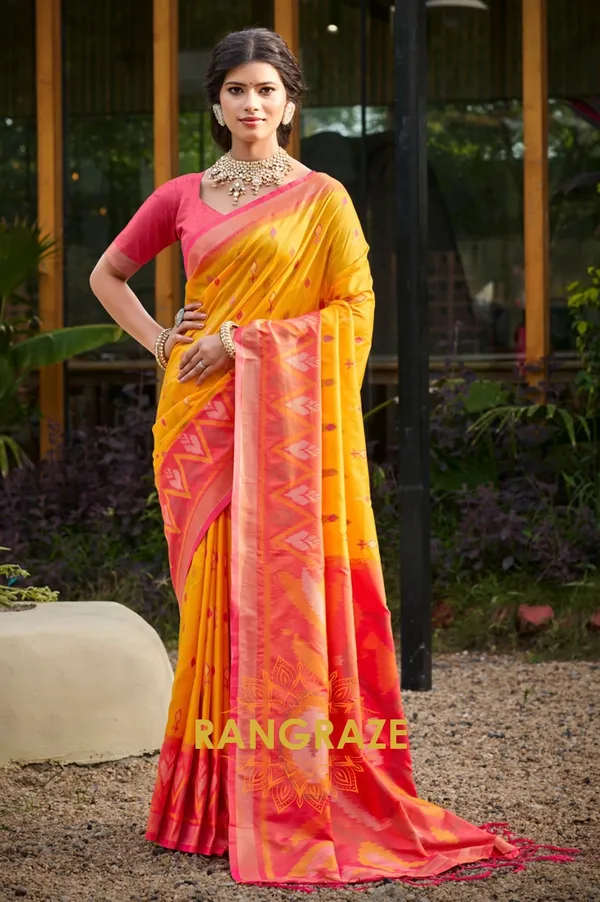 Sunlight_Yellow_Banarasi_Silk_Saree_For_Women