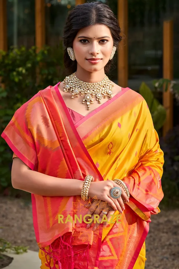 Sunlight_Yellow_Banarasi_Silk_Saree_For_Women