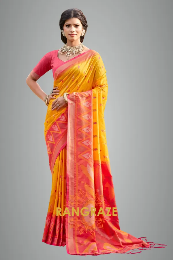 Sunlight_Yellow_Banarasi_Silk_Saree_For_Women