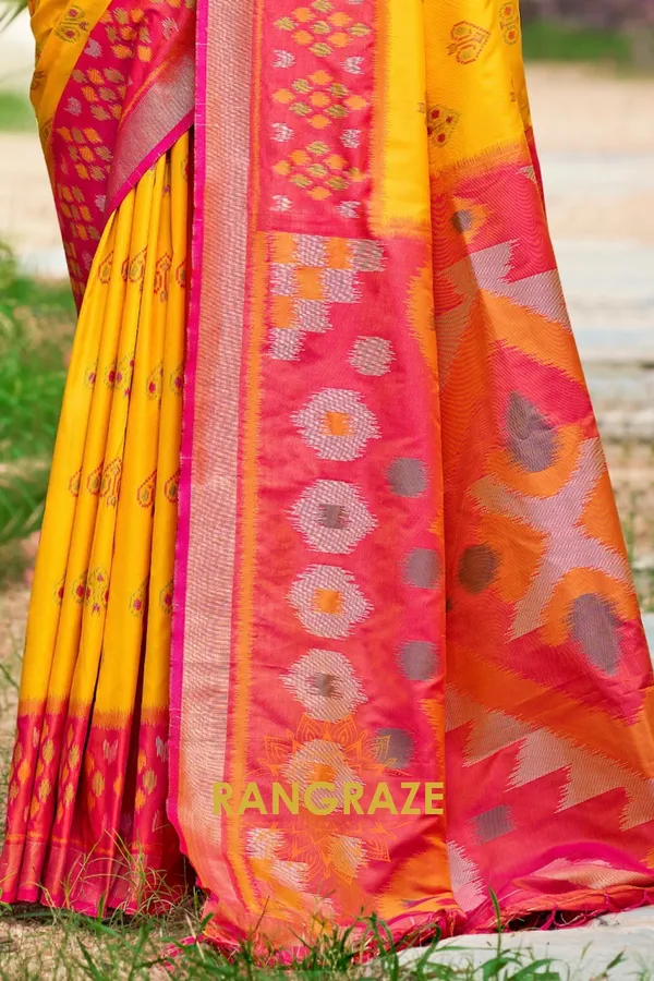 Sunlight_Yellow_Banarasi_Silk_Saree_For_Women