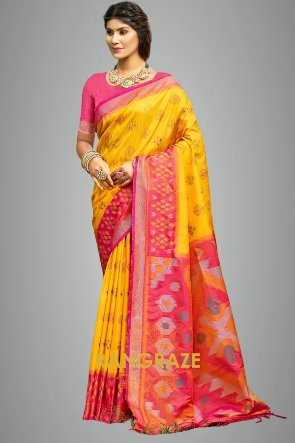 Sunlight_Yellow_Banarasi_Silk_Saree_For_Women