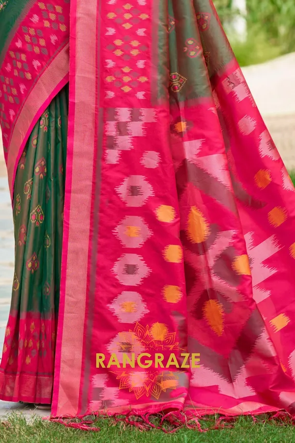Teal_Green_Banarasi_Silk_Saree_For_Women
