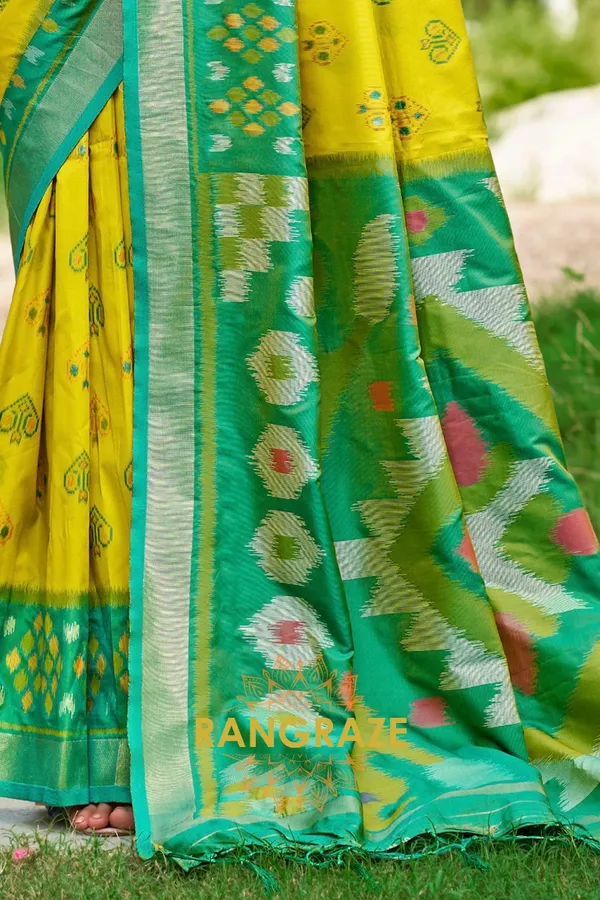 Golden_Yellow_Banarasi_Silk_Saree_For_Women