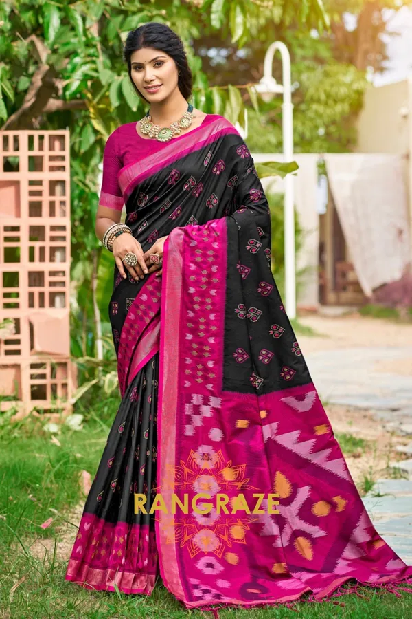Midnight_Dark_Banarasi_Silk_Saree_For_Women
