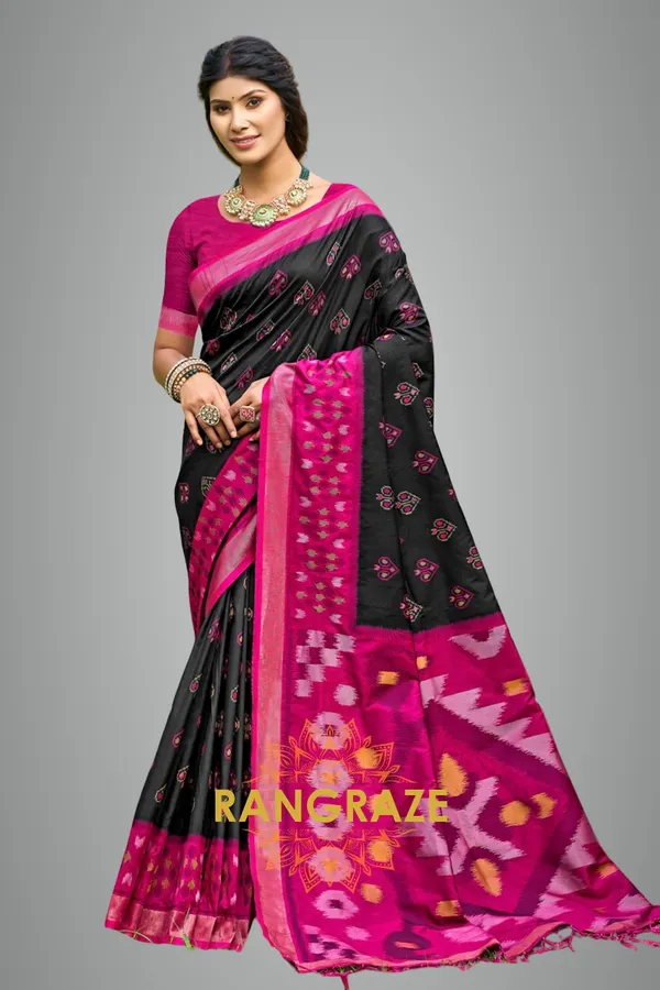 Midnight_Dark_Banarasi_Silk_Saree_For_Women