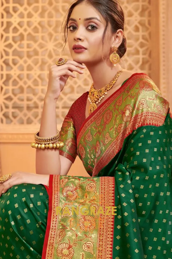 Royal_Green_Banarasi_Silk_Saree_For_Women