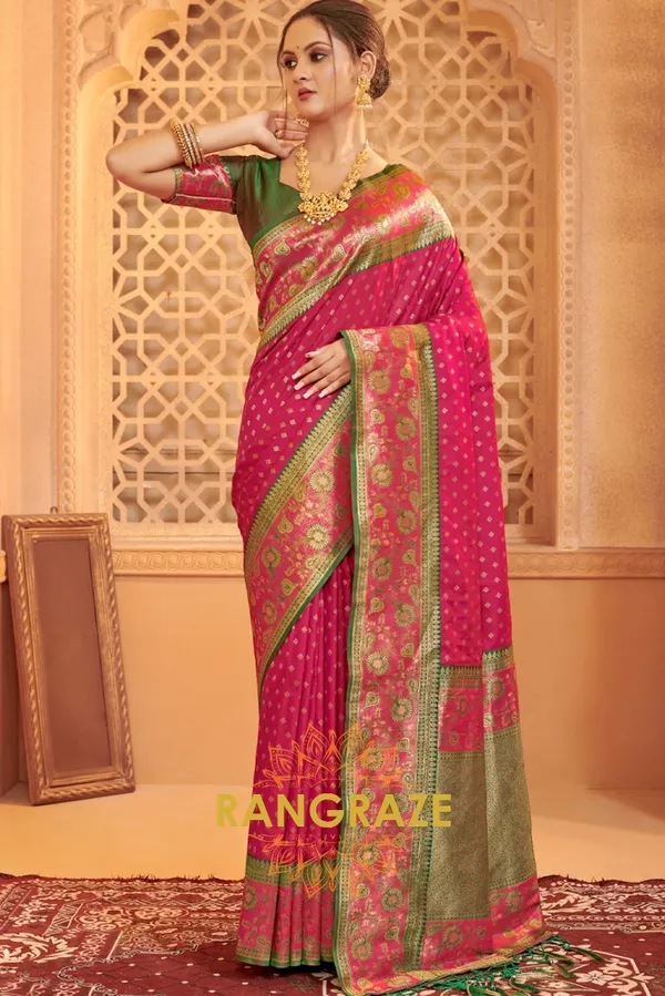 Bridal_Magenta_Banarasi_Silk_Saree_For_Women