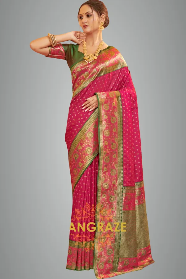 Bridal_Magenta_Banarasi_Silk_Saree_For_Women
