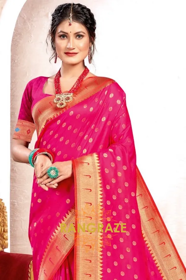 Bridal_Red_Paithani_Silk_Saree_For_Women
