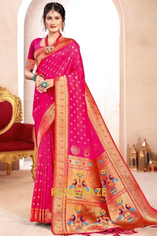 Bridal_Red_Paithani_Silk_Saree_For_Women