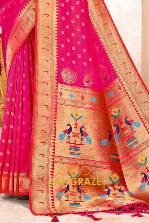 Bridal_Red_Paithani_Silk_Saree_For_Women